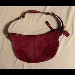 COACH suede hobo bag